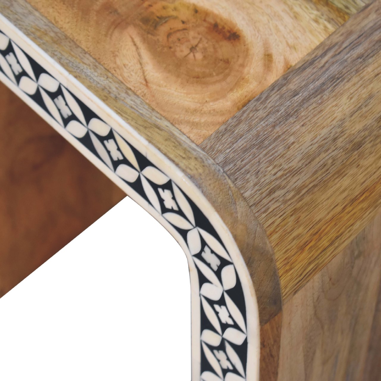 Edessa Bone Inlay End Table - SILVIONIX