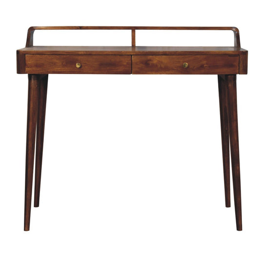 Elevated Chestnut Console Table - SILVIONIX