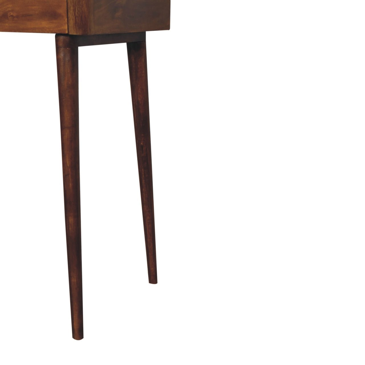 Elevated Chestnut Console Table - SILVIONIX