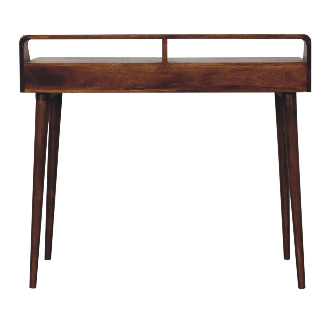 Elevated Chestnut Console Table - SILVIONIX