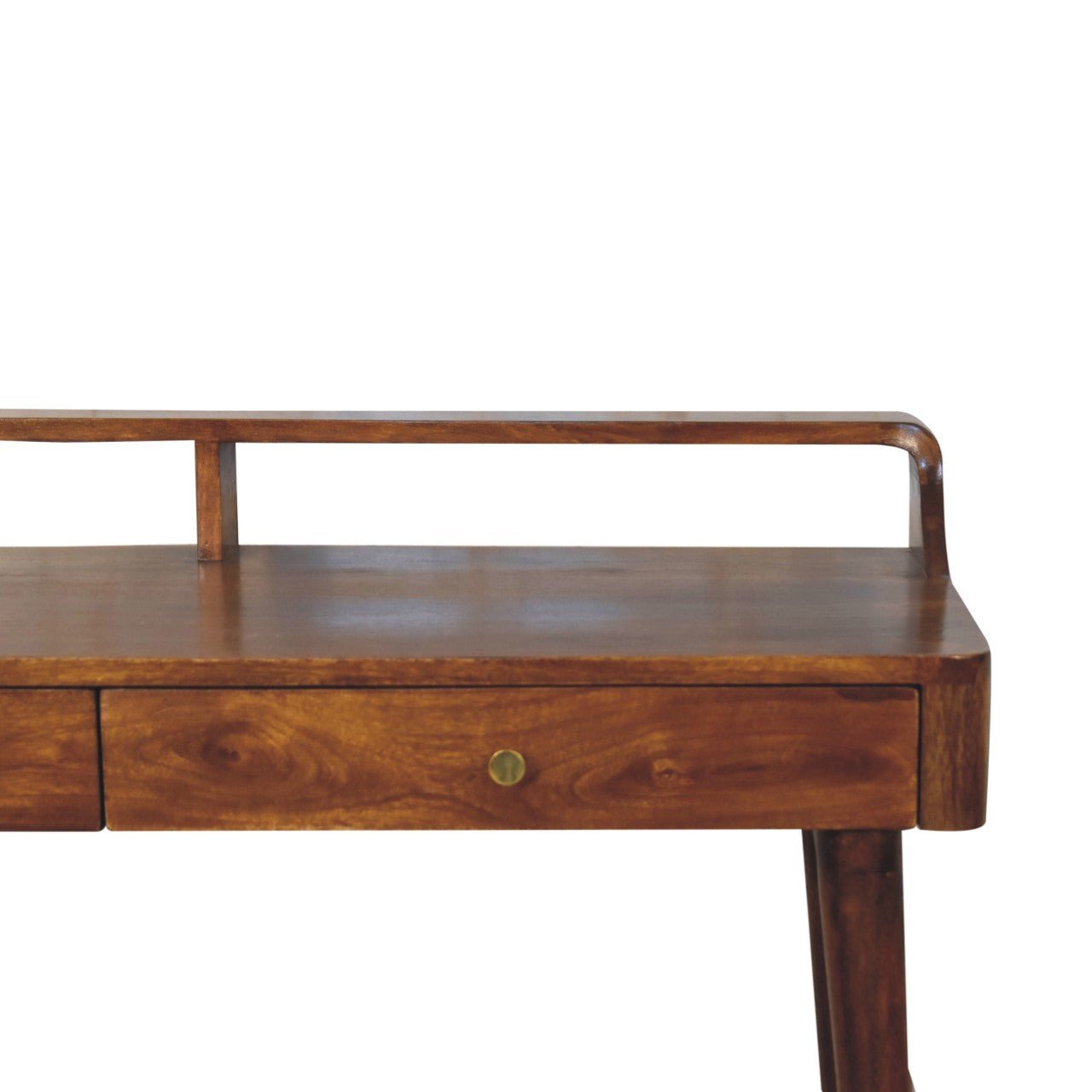 Elevated Chestnut Console Table - SILVIONIX