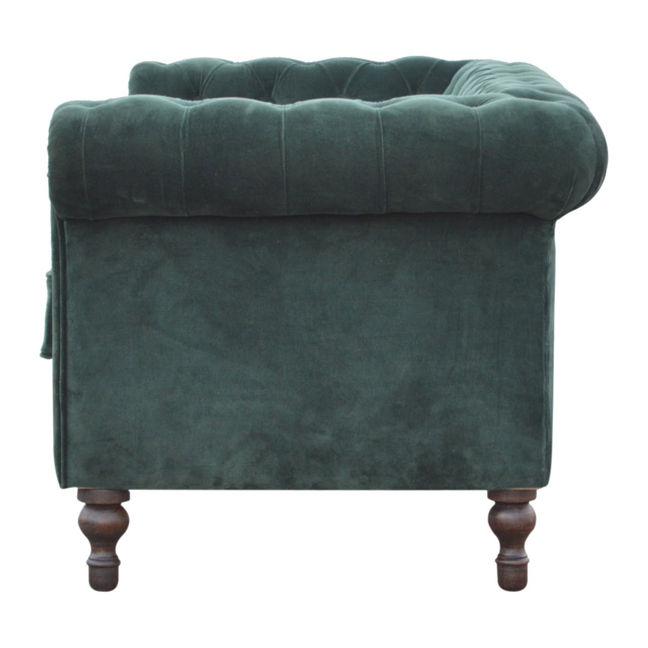 Emerald Green Velvet Chesterfield Sofa - SILVIONIX