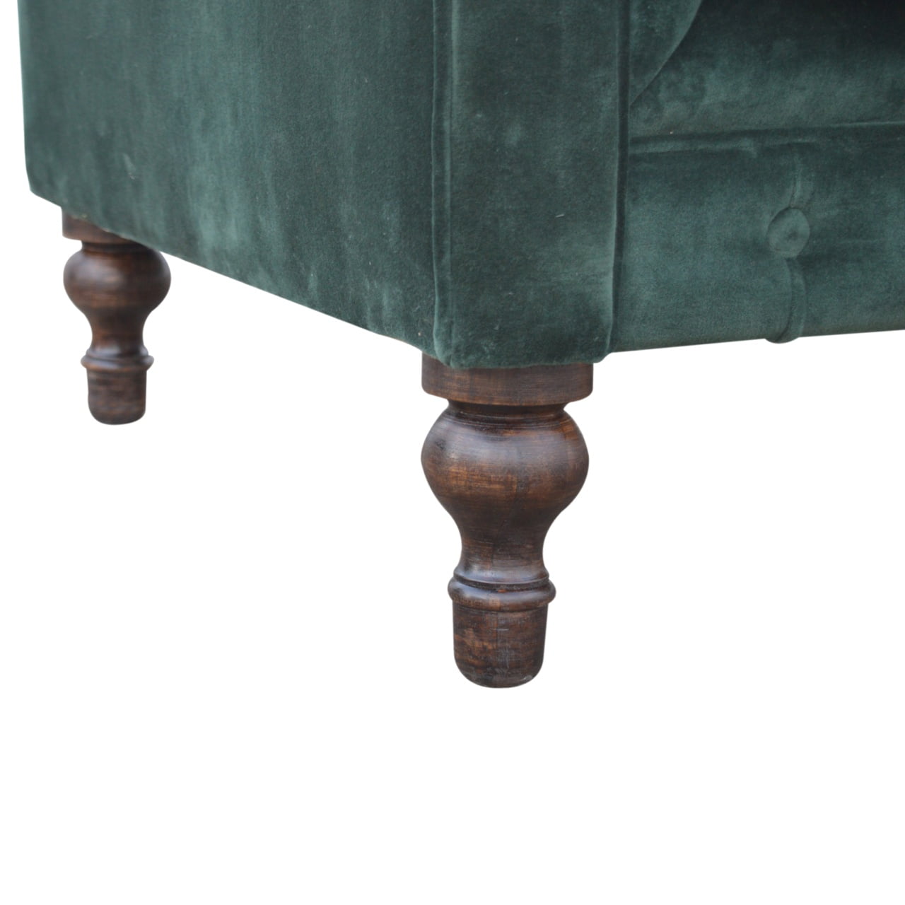 Emerald Green Velvet Chesterfield Sofa - SILVIONIX