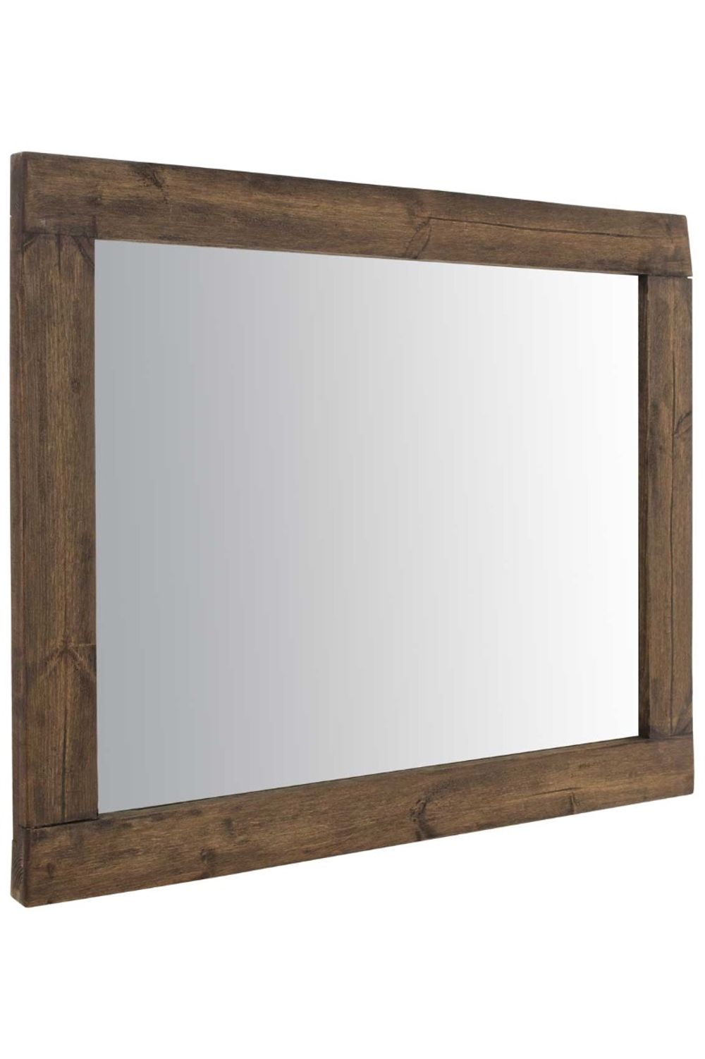 Farmhouse Natural Wood Mirror - SILVIONIX