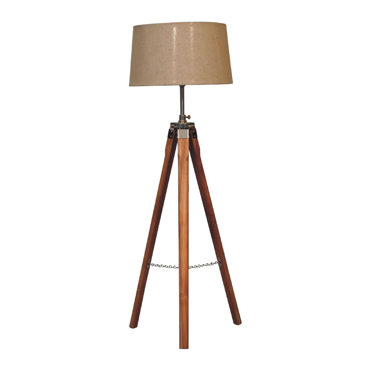 Fixed Chrome Tripod Floor Lamp - SILVIONIX