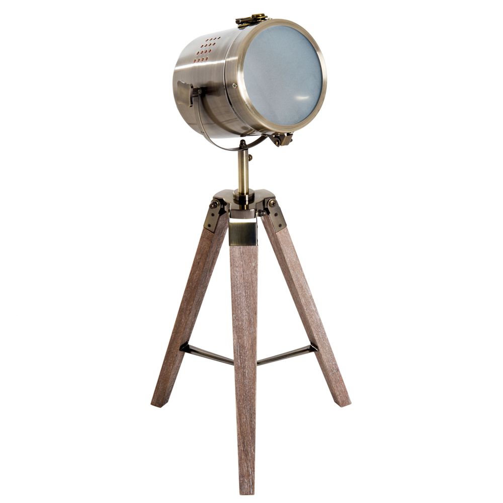 Floor Lamp, 33L - Wood/Bronze Colour - SILVIONIX