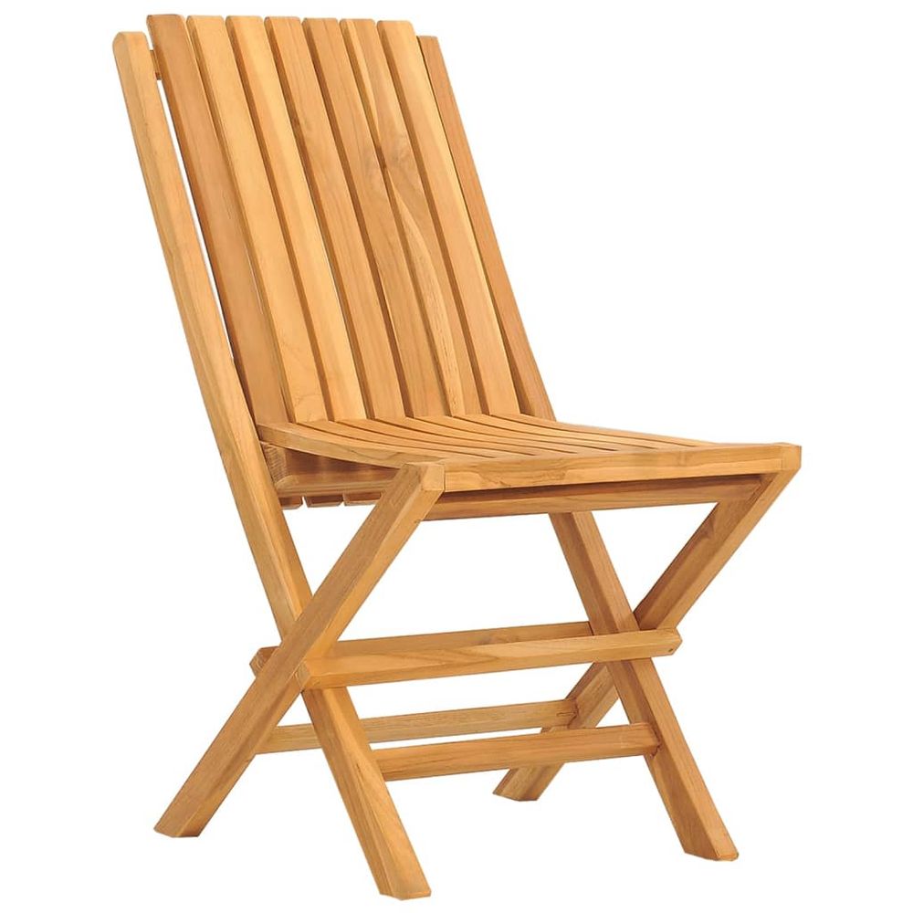 Folding Garden Chairs 4 pcs 47x47x89 cm Solid Wood Teak - SILVIONIX