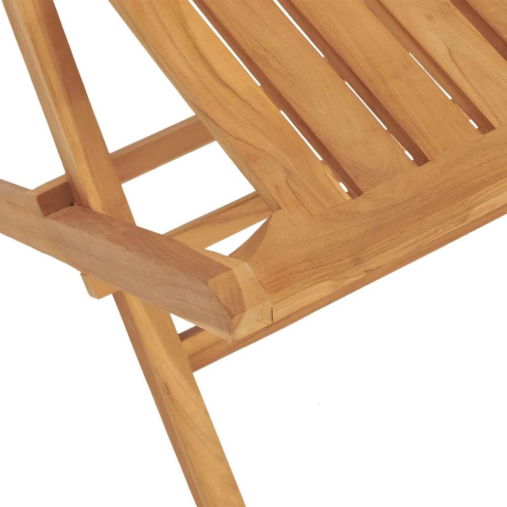 Folding Garden Chairs 4 pcs 47x47x89 cm Solid Wood Teak - SILVIONIX