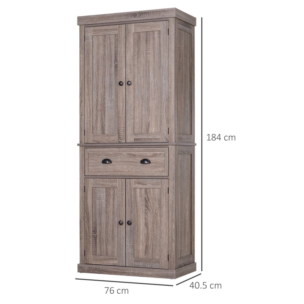 Freestanding Pantry Cupboard Storage Cabinet Home Organizer Furniture - SILVIONIX