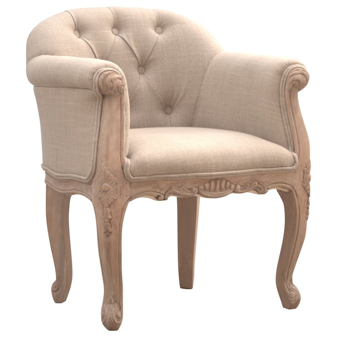 French Style Deep Button Chair - SILVIONIX