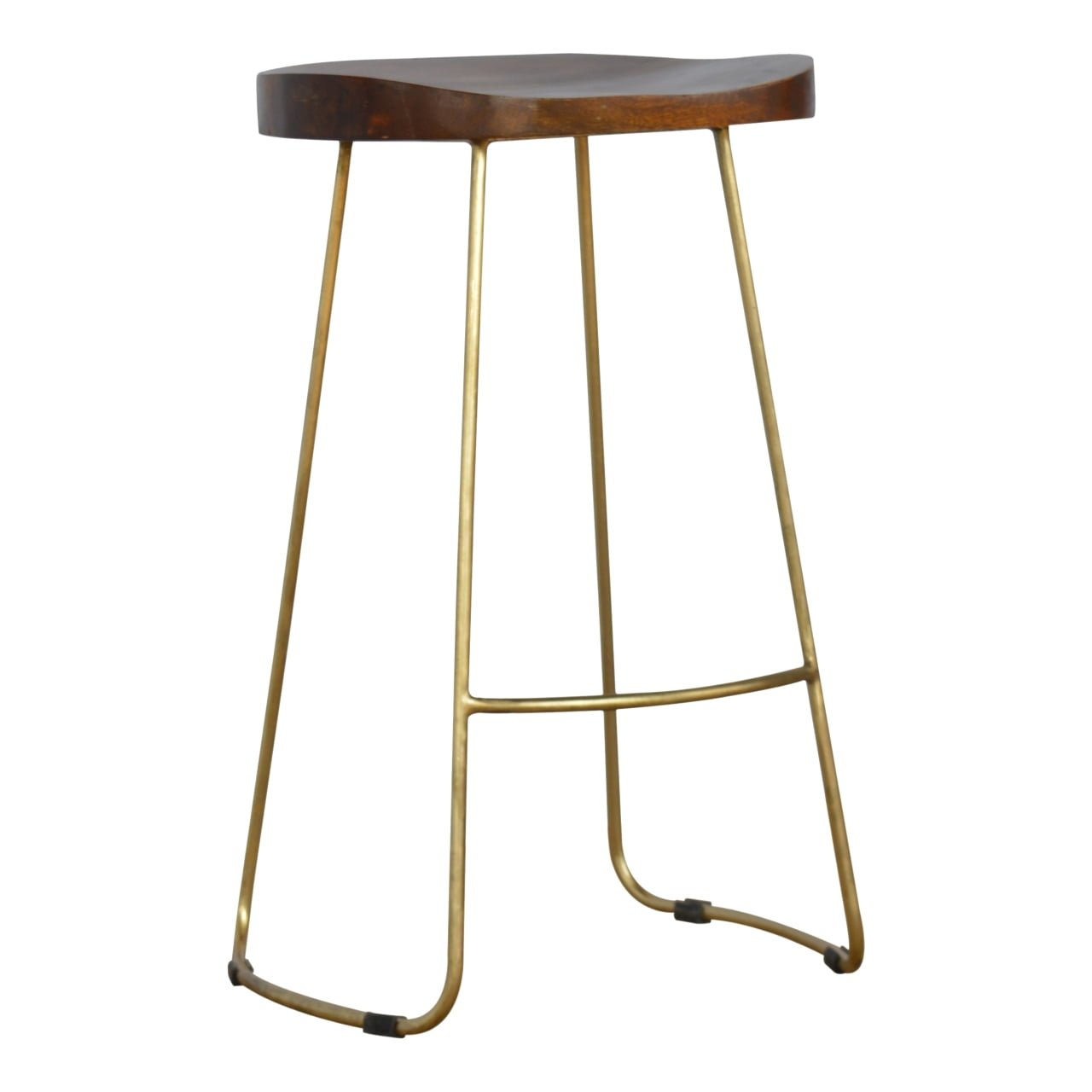 Gold Iron Bar Stool - SILVIONIX