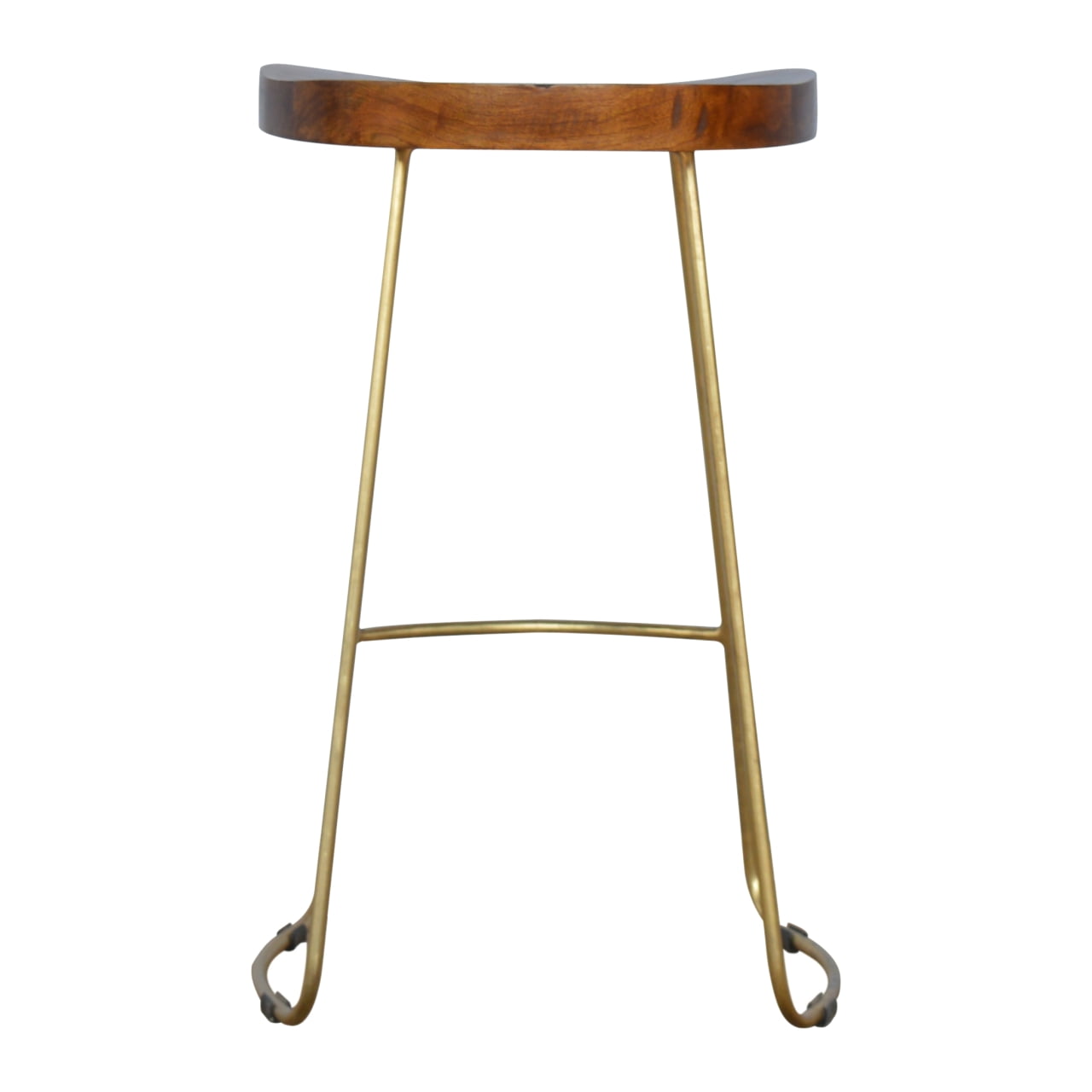 Gold Iron Bar Stool - SILVIONIX