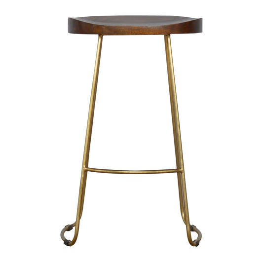 Gold Iron Bar Stool - SILVIONIX