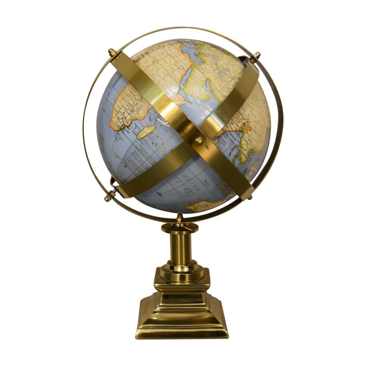 Grey Globe with Gold Frame - SILVIONIX