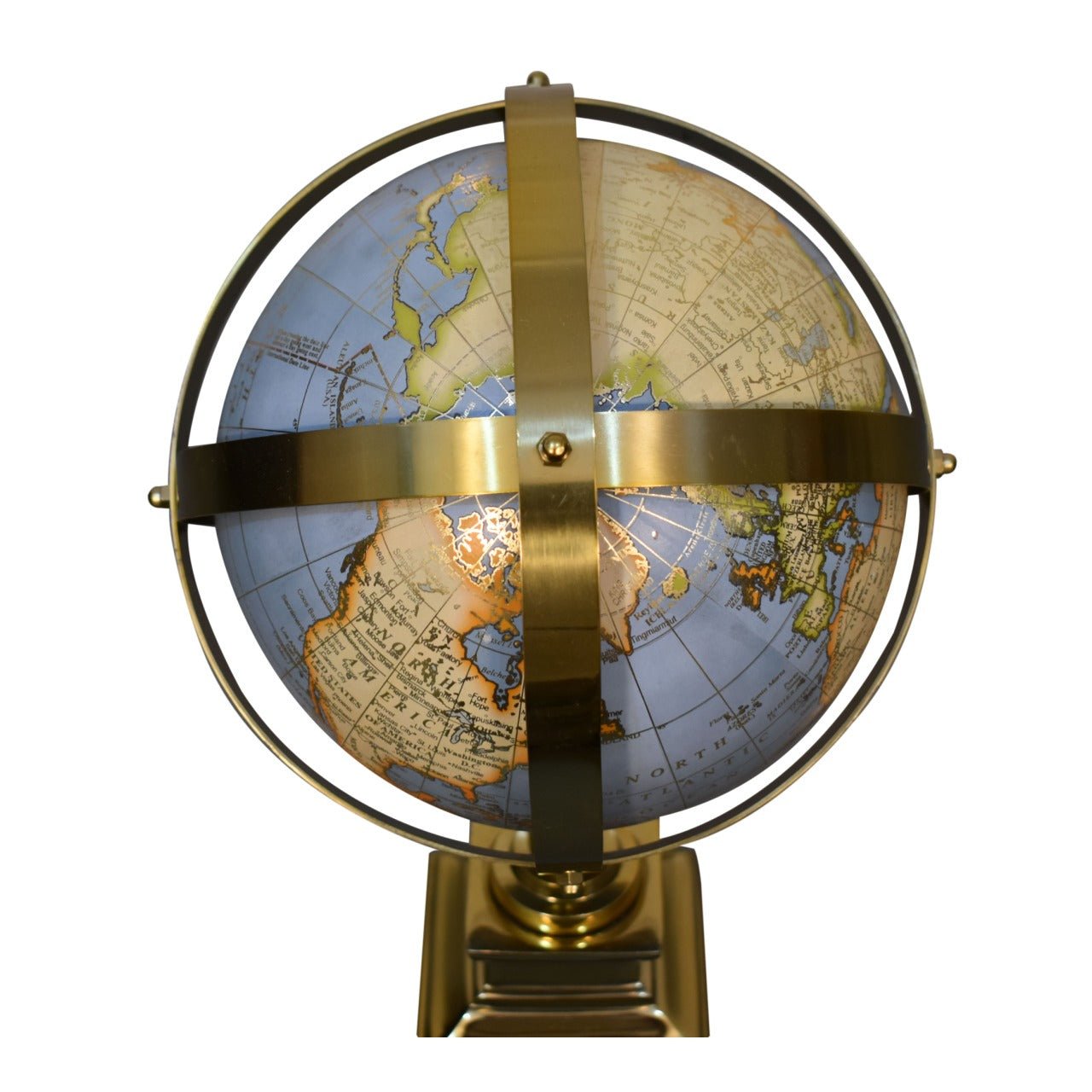 Grey Globe with Gold Frame - SILVIONIX