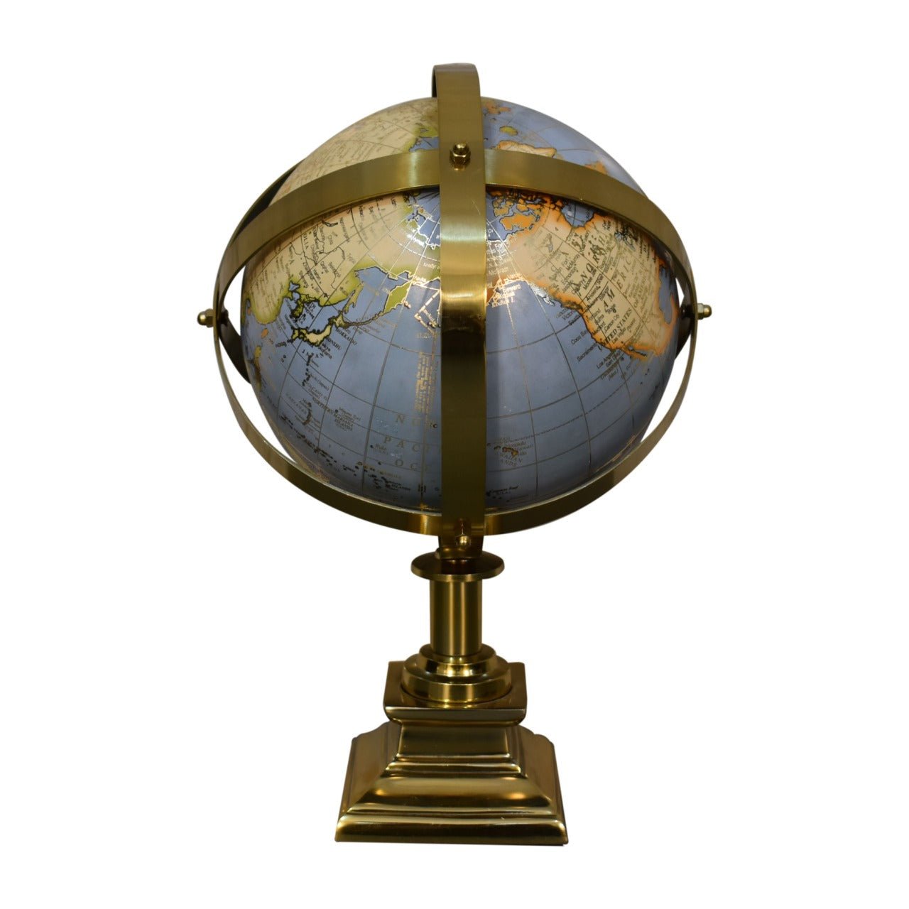 Grey Globe with Gold Frame - SILVIONIX