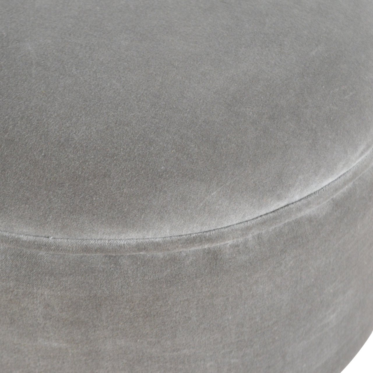 Grey Velvet Nordic Style Footstool - SILVIONIX