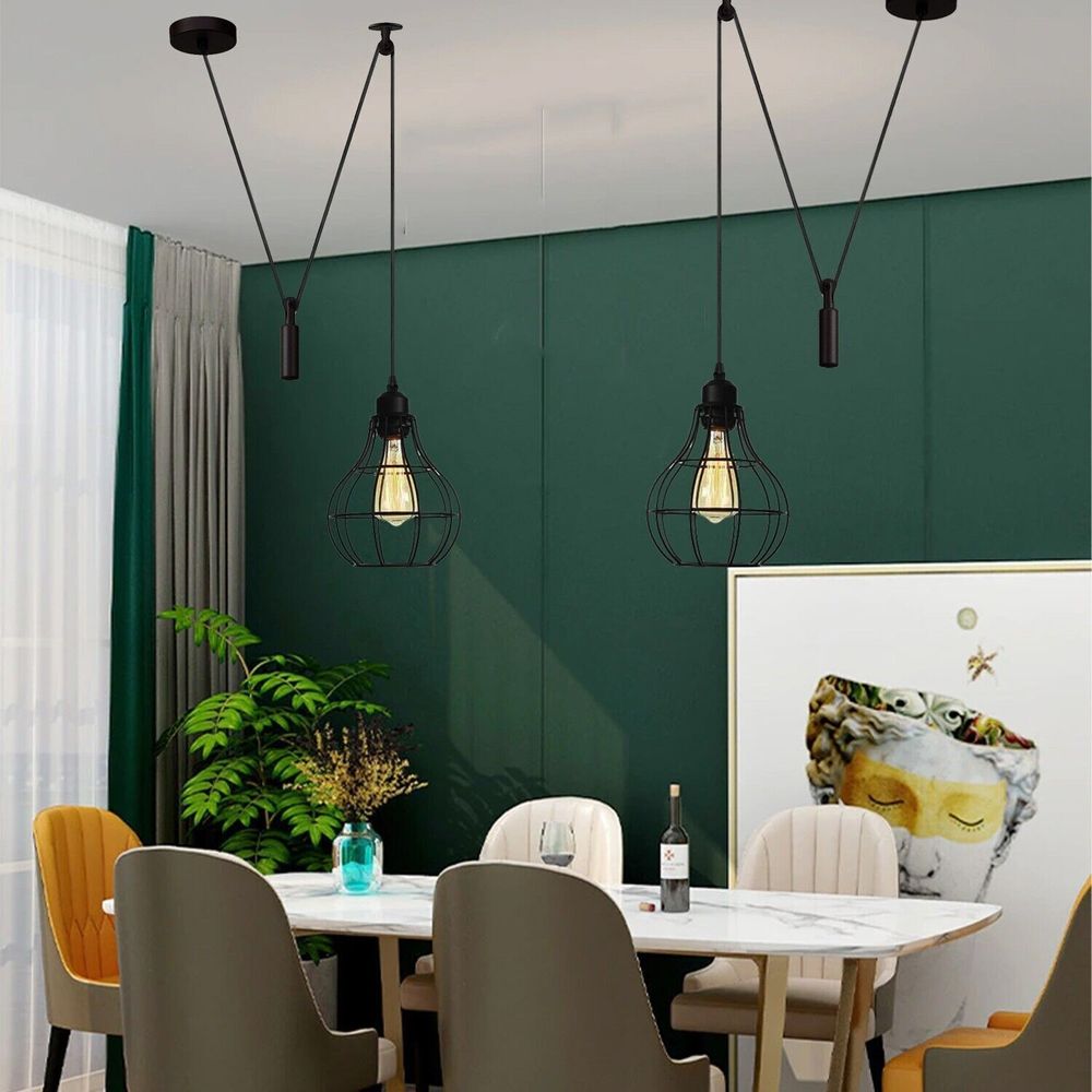 Hanging Pendant Lamp Retro Industrial Vintage Light - SILVIONIX