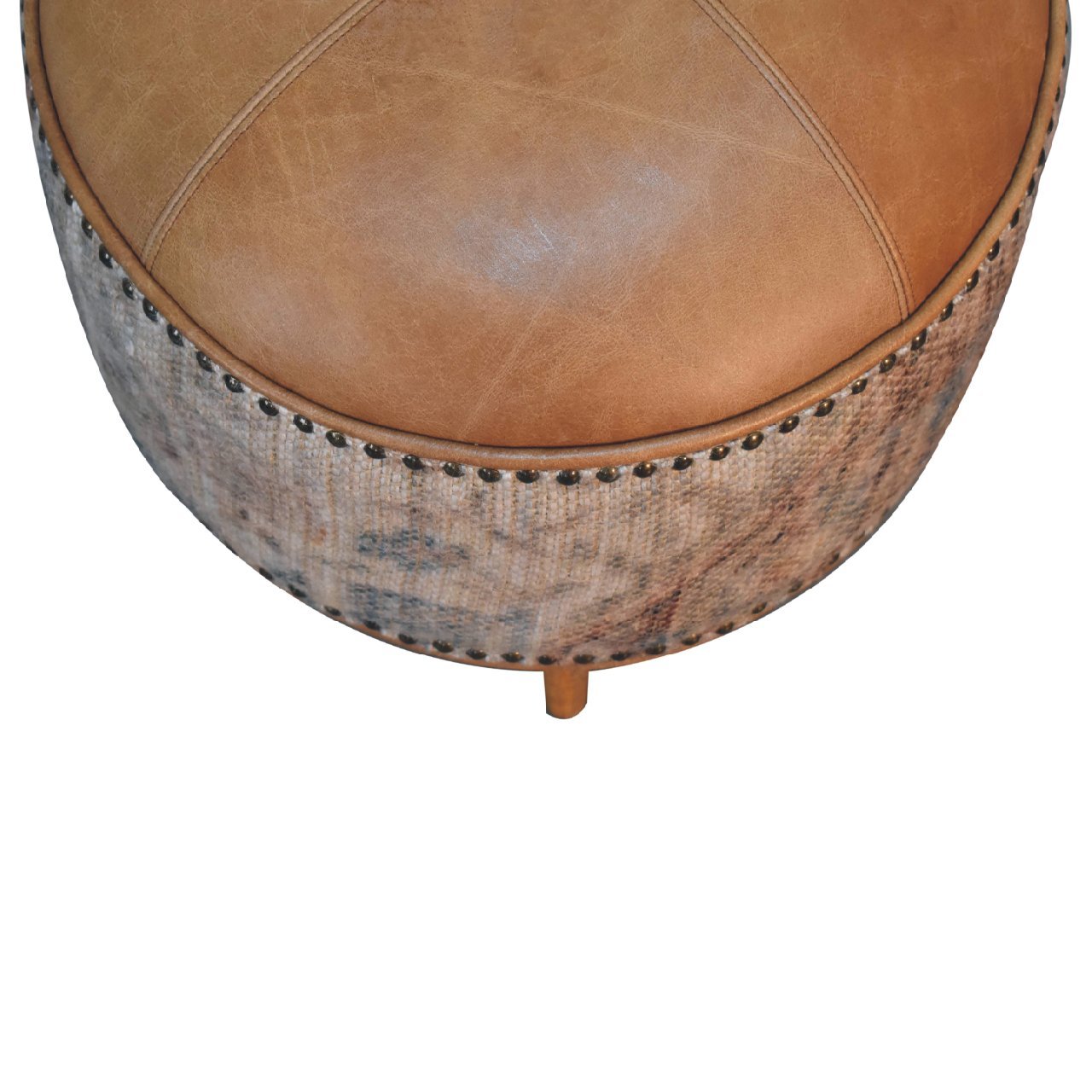 Haven Durrie Round Footstool - SILVIONIX