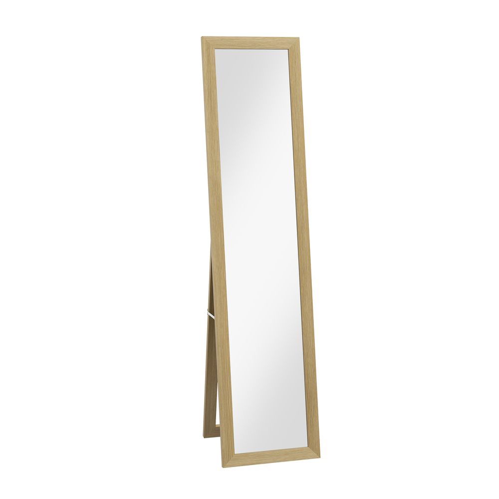 HOMCOM Full Length Mirror, Farmhouse Wall Mirror, Hanging & Freestanding - SILVIONIX