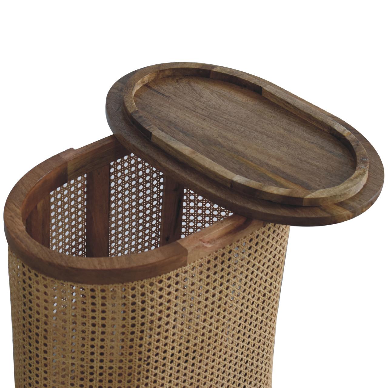 IN3461 - Rattan Lid - up Storage Stool - SILVIONIX