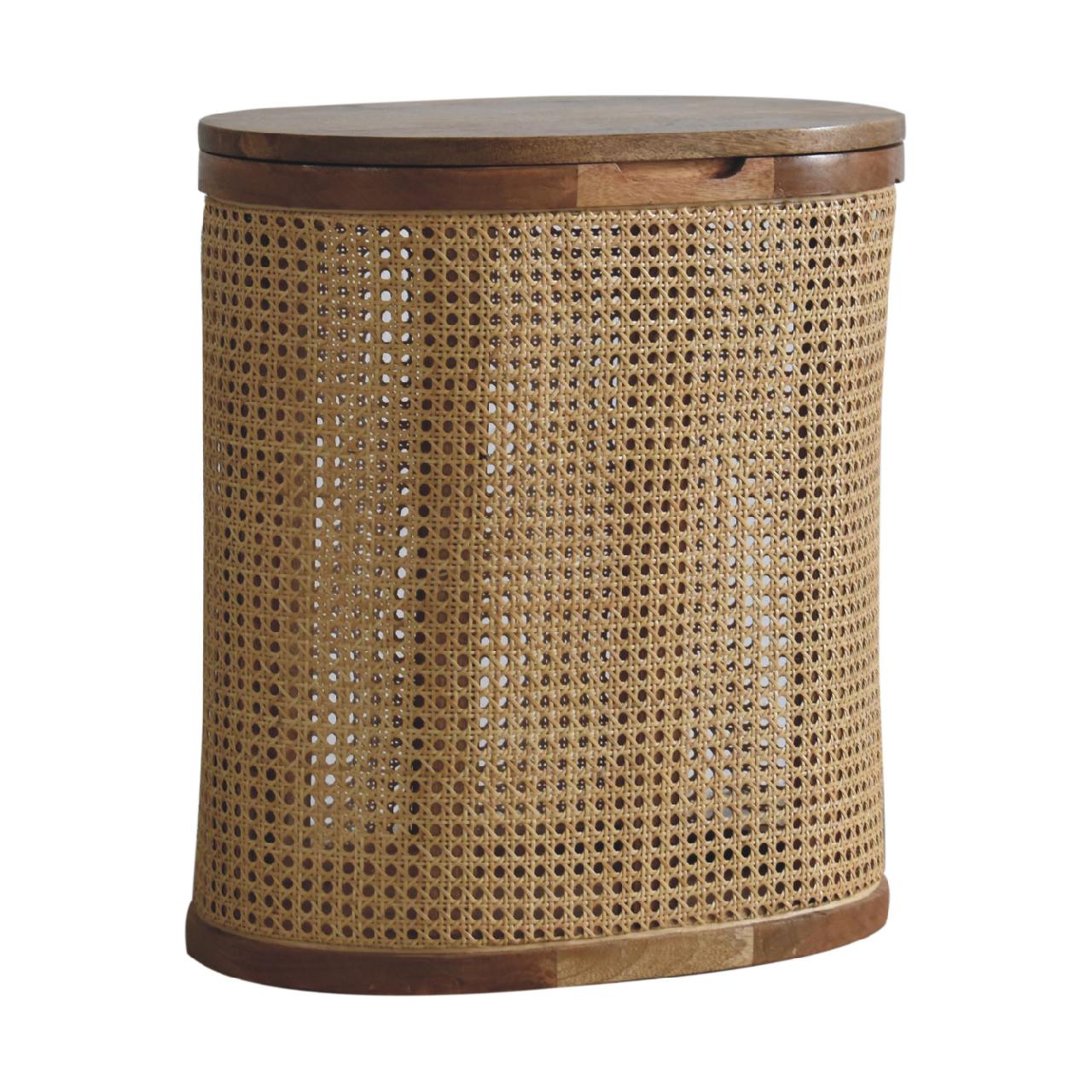 IN3461 - Rattan Lid - up Storage Stool - SILVIONIX