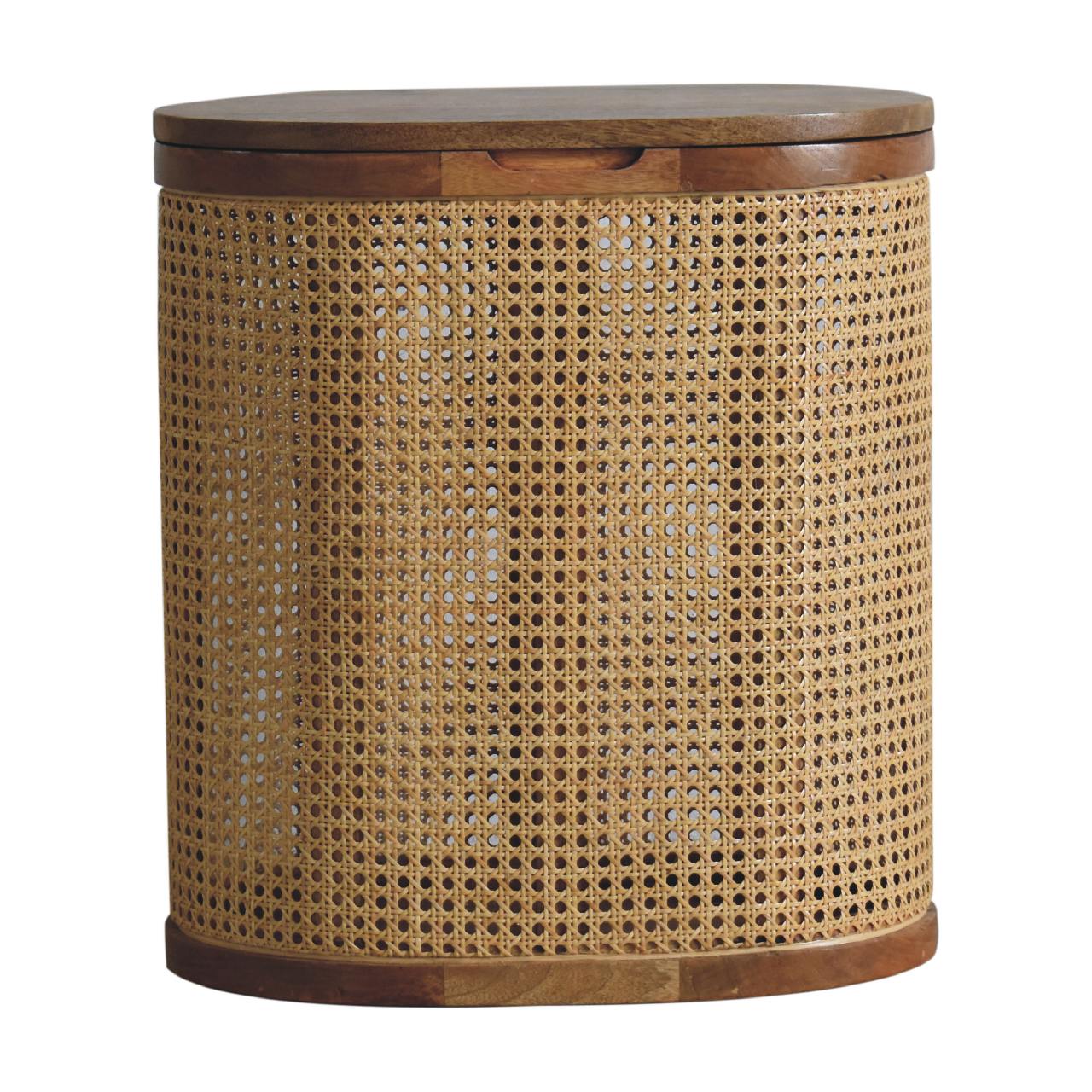 IN3461 - Rattan Lid - up Storage Stool - SILVIONIX