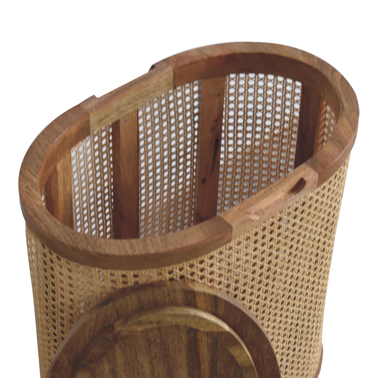 IN3461 - Rattan Lid - up Storage Stool - SILVIONIX