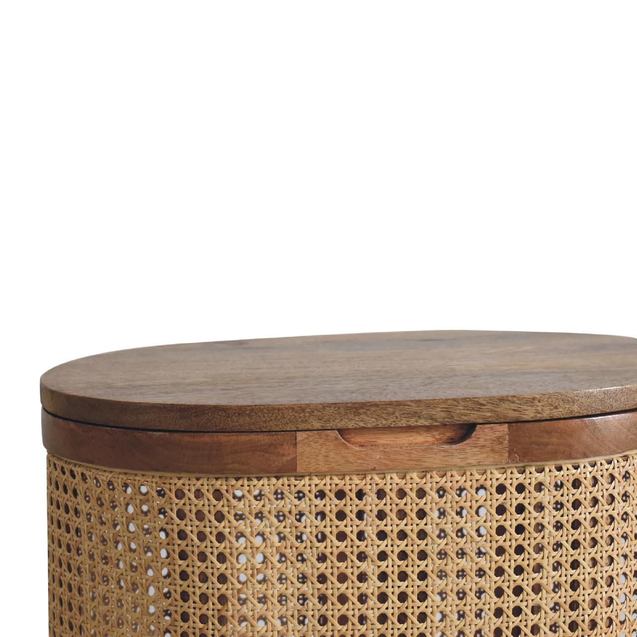 IN3461 - Rattan Lid - up Storage Stool - SILVIONIX