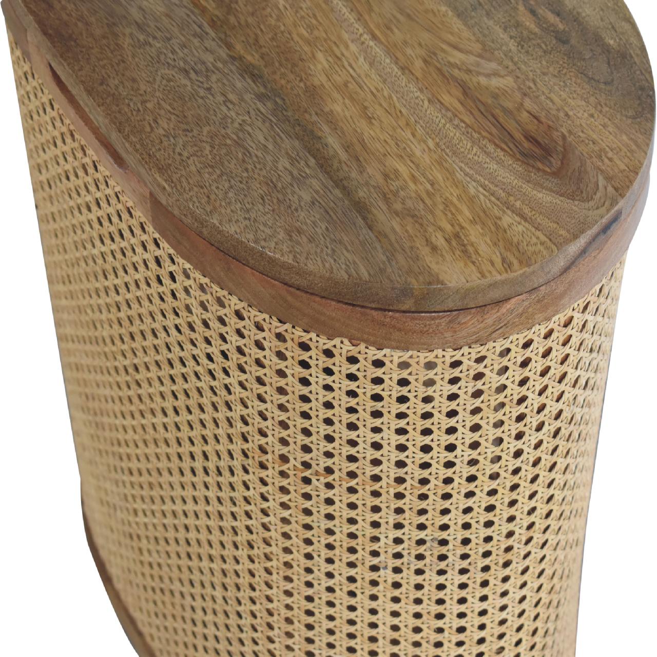 IN3461 - Rattan Lid - up Storage Stool - SILVIONIX