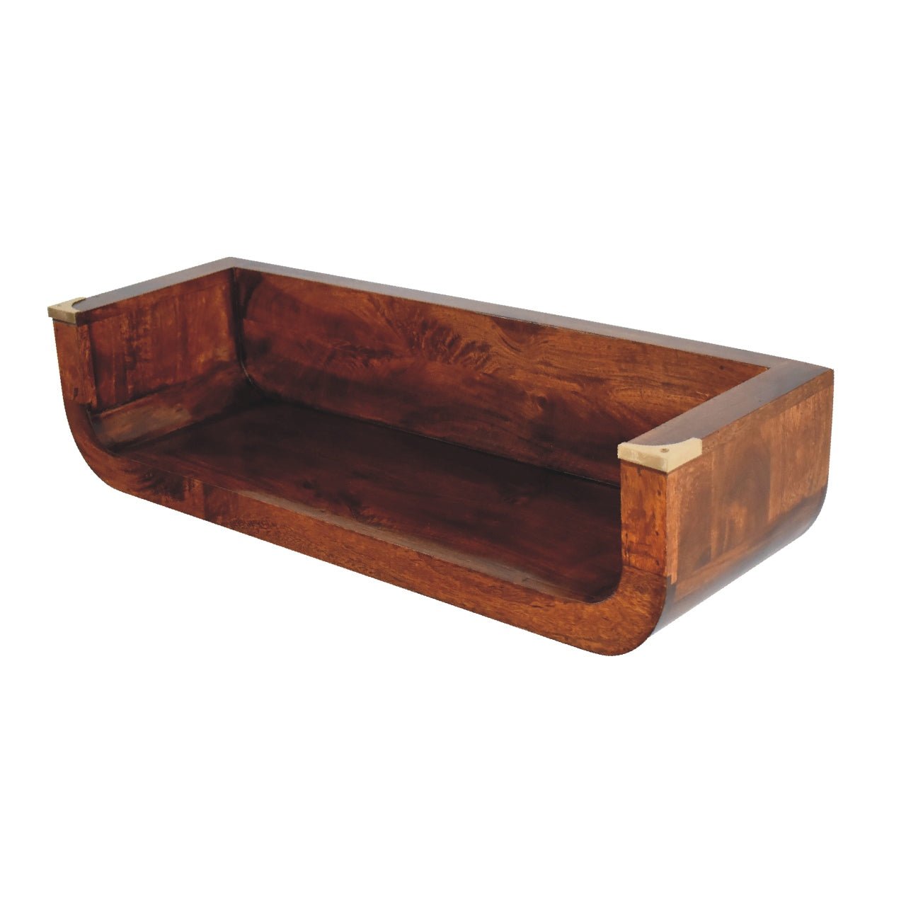 Indira Chestnut Floating Console - SILVIONIX