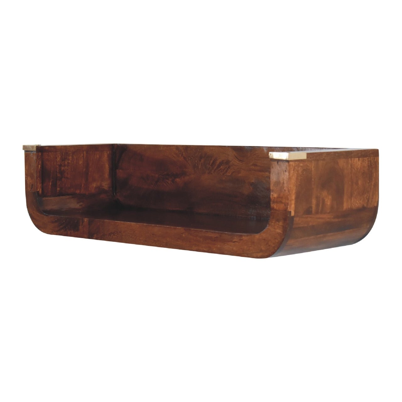 Indira Chestnut Floating Console - SILVIONIX