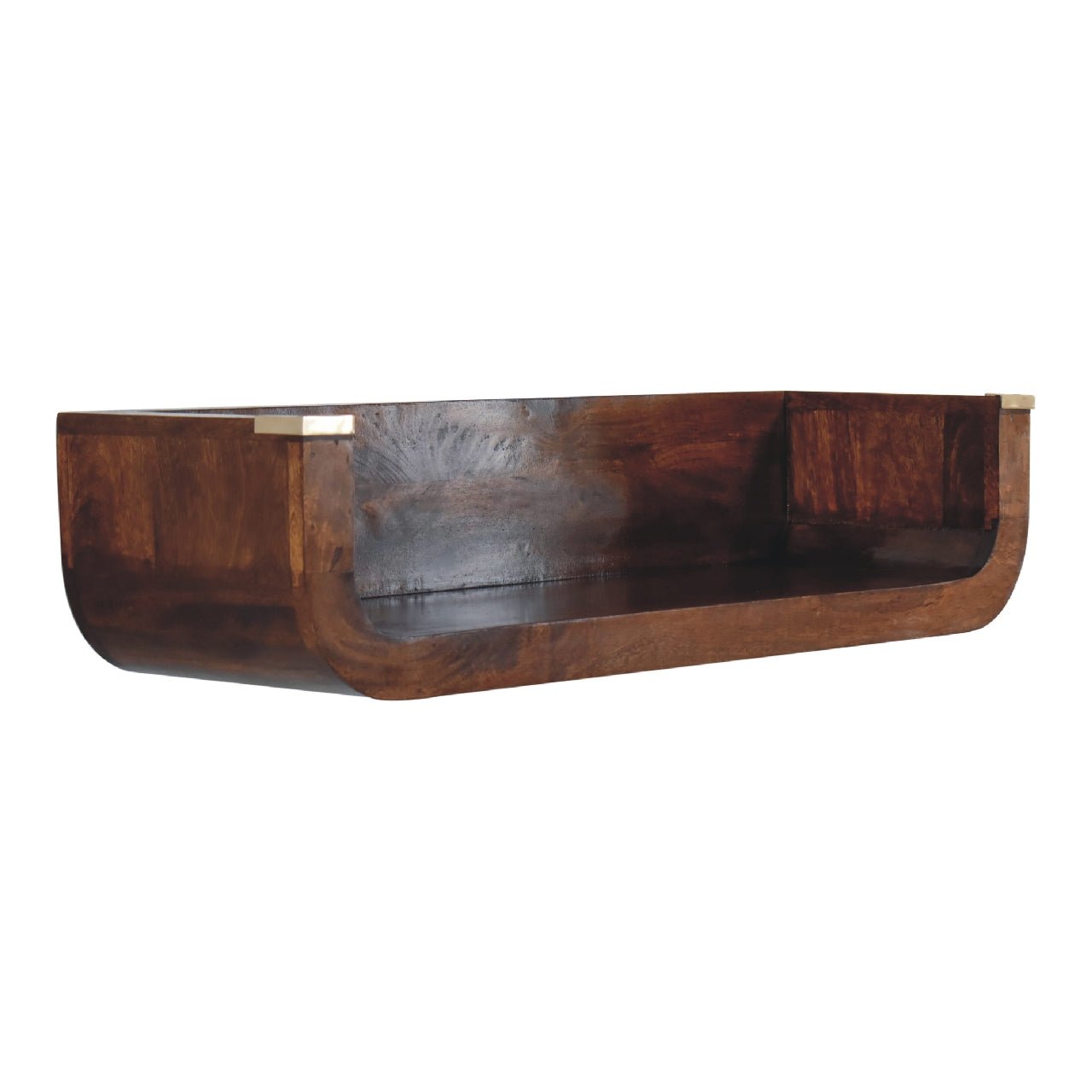 Indira Chestnut Floating Console - SILVIONIX