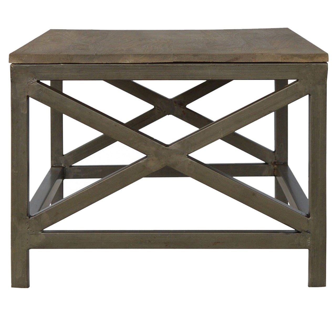 Industrial Cross Metal Coffee Table - SILVIONIX