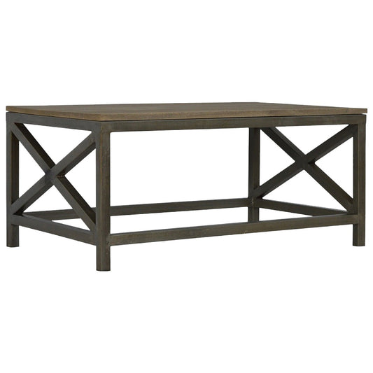 Industrial Cross Metal Coffee Table - SILVIONIX