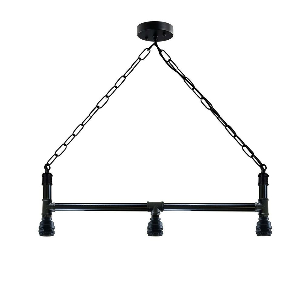 Industrial Steam Punk 3Way Over Table Light Indoor Ceiling Hanging Pendant Light - SILVIONIX