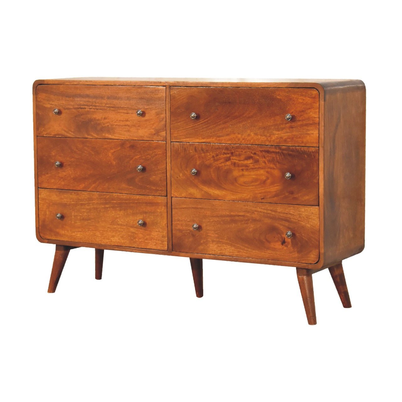 Large Curved Chestnut Chest - SILVIONIX