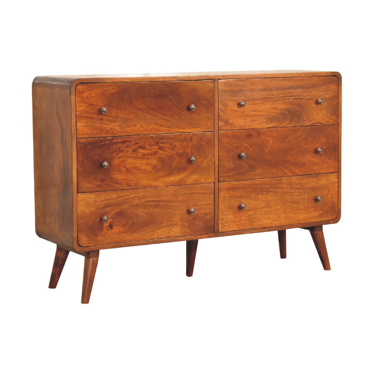 Large Curved Chestnut Chest - SILVIONIX