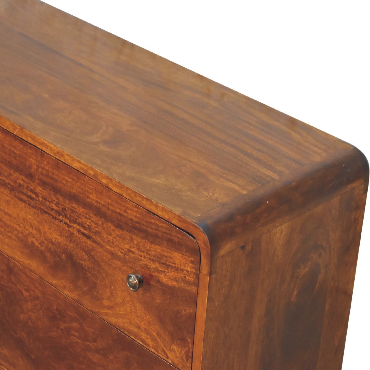 Large Curved Chestnut Chest - SILVIONIX