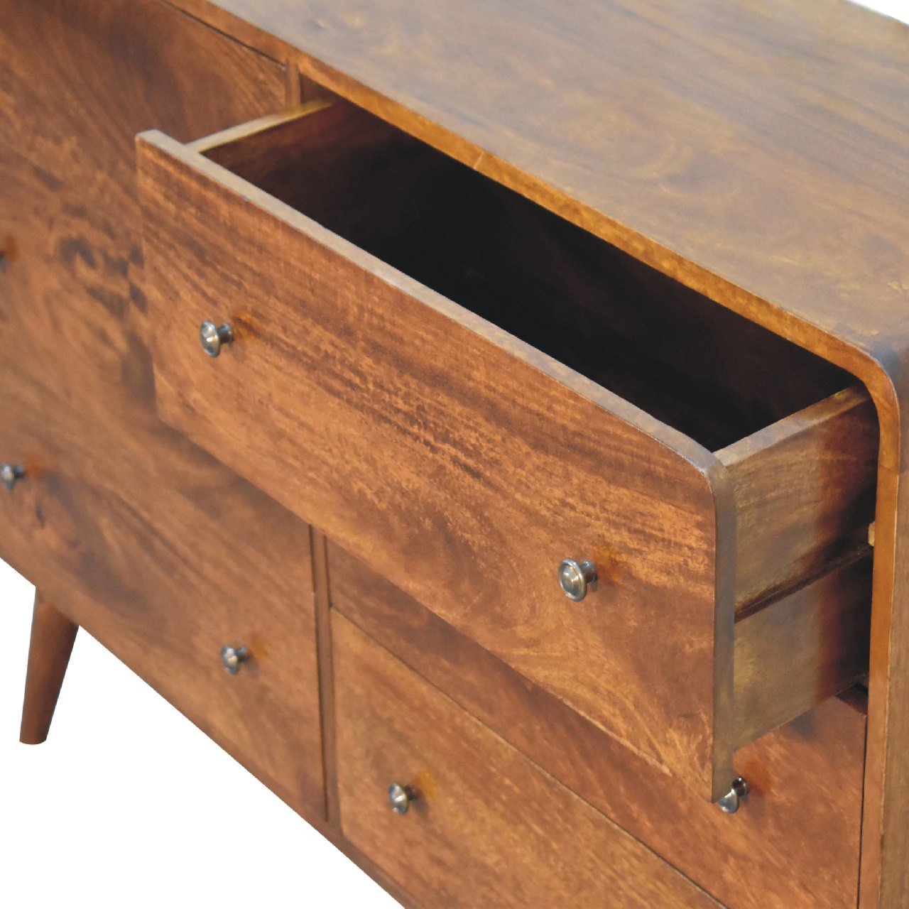 Large Curved Chestnut Chest - SILVIONIX