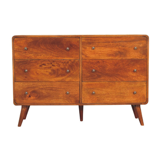 Large Curved Chestnut Chest - SILVIONIX