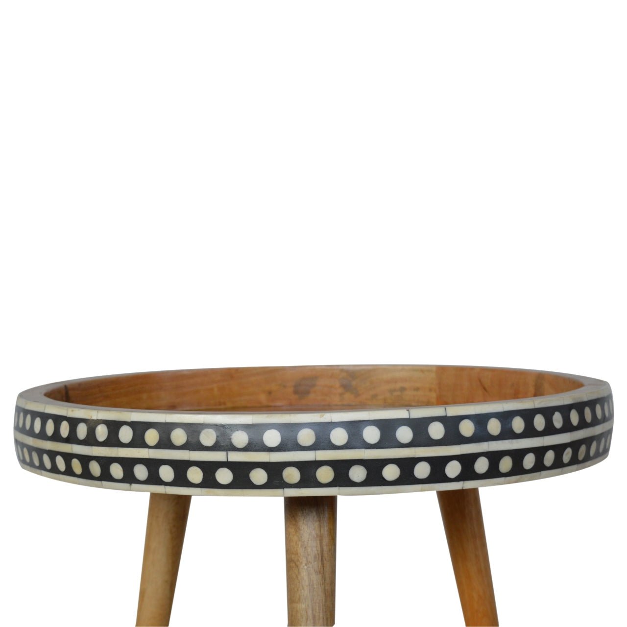 Large Patterned Nordic Style End Table - SILVIONIX