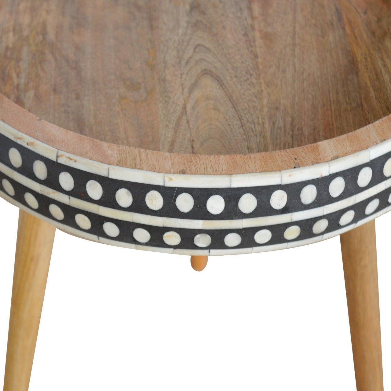 Large Patterned Nordic Style End Table - SILVIONIX