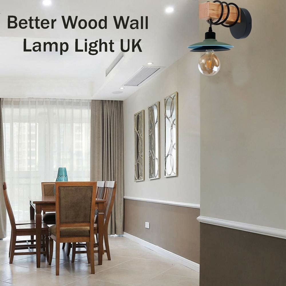 LED Wood Indoor Wall Light Clear Metal Lantern Wall Lamp UK Kit - SILVIONIX