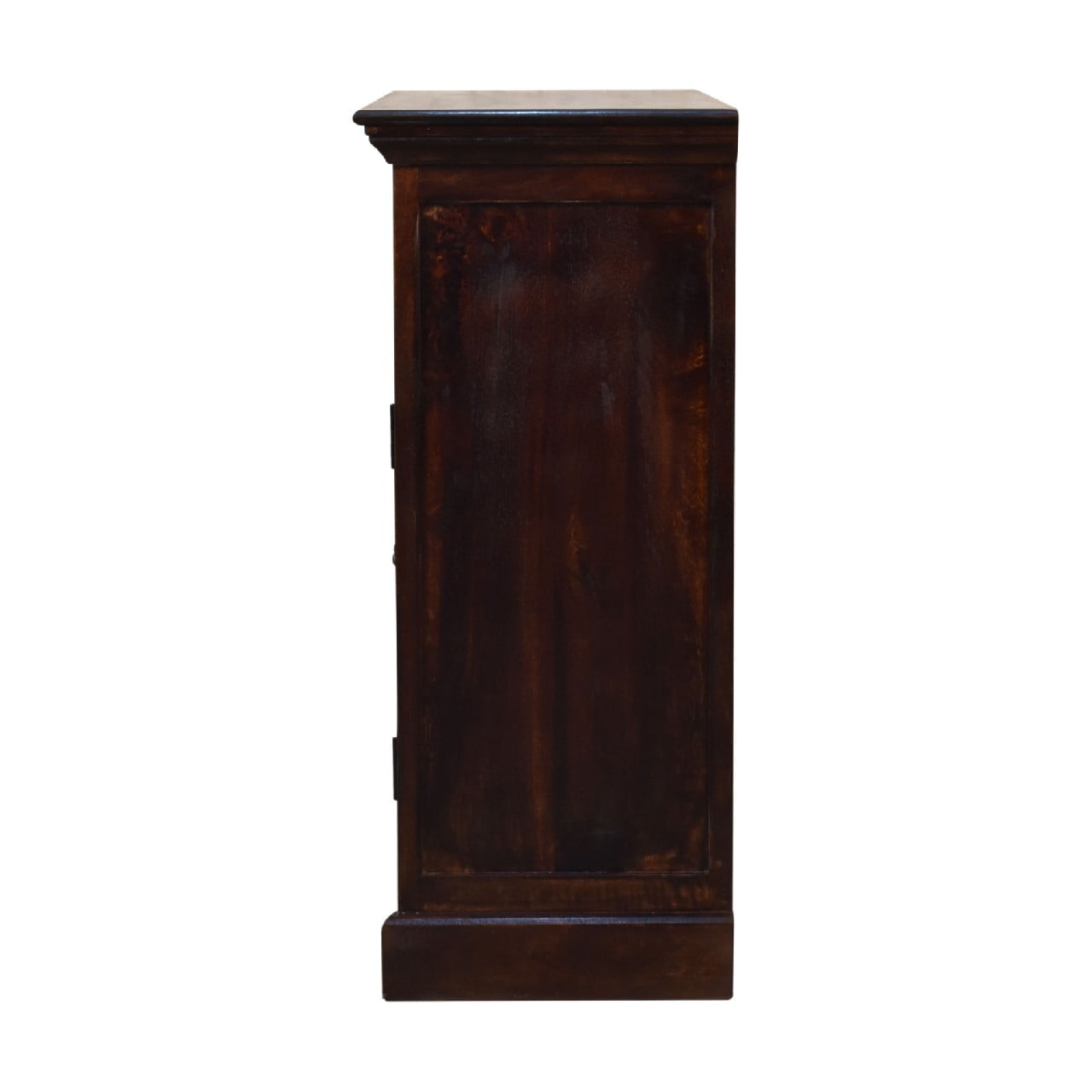 Light Walnut Cabinet with Glazed Doors - SILVIONIX