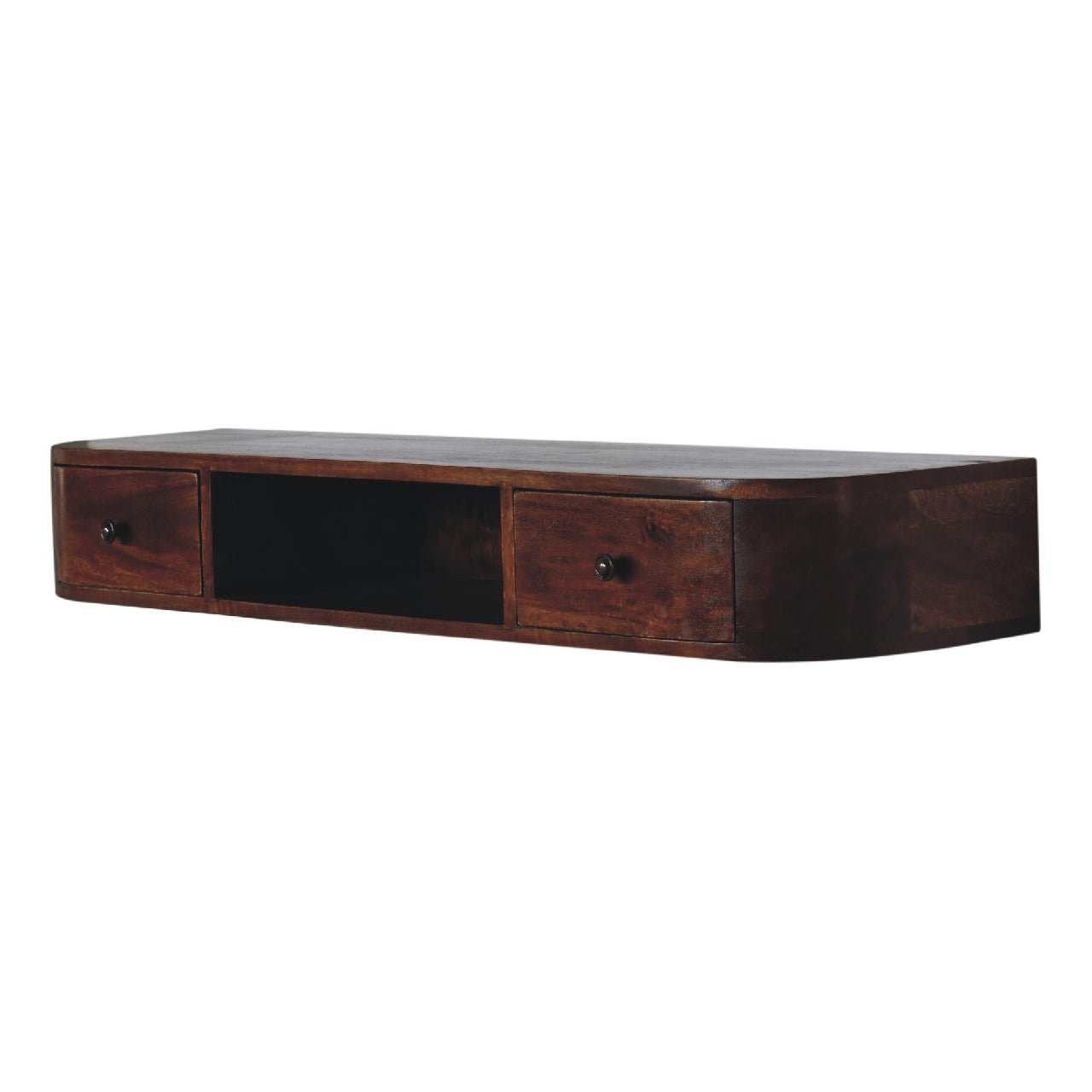 Lunar 2 Drawer Floating Console - SILVIONIX