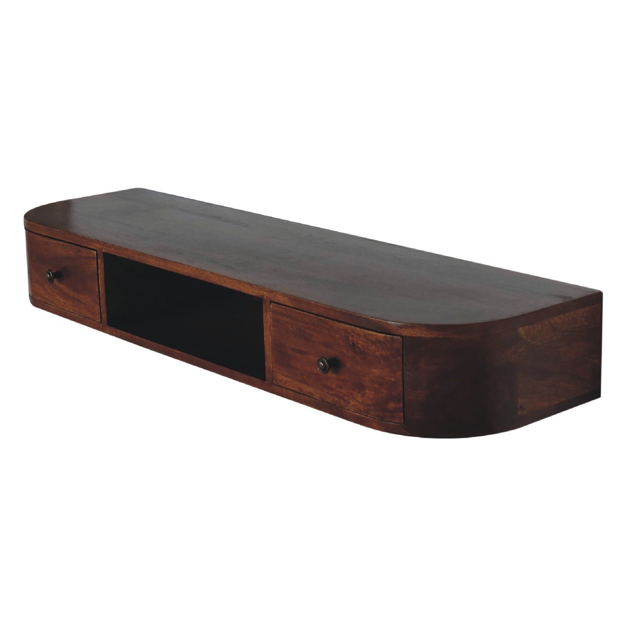 Lunar 2 Drawer Floating Console - SILVIONIX