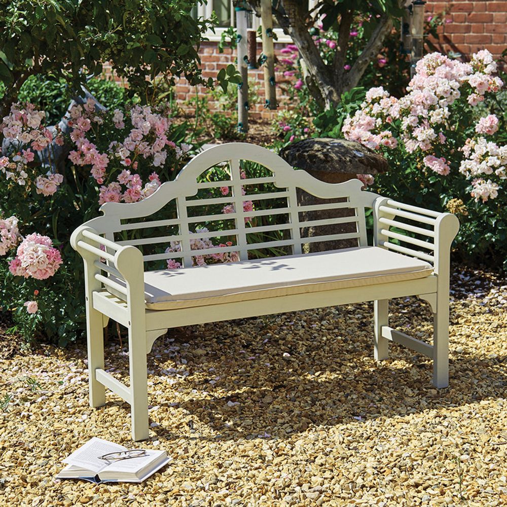 Lutyens Style Bench - White - SILVIONIX