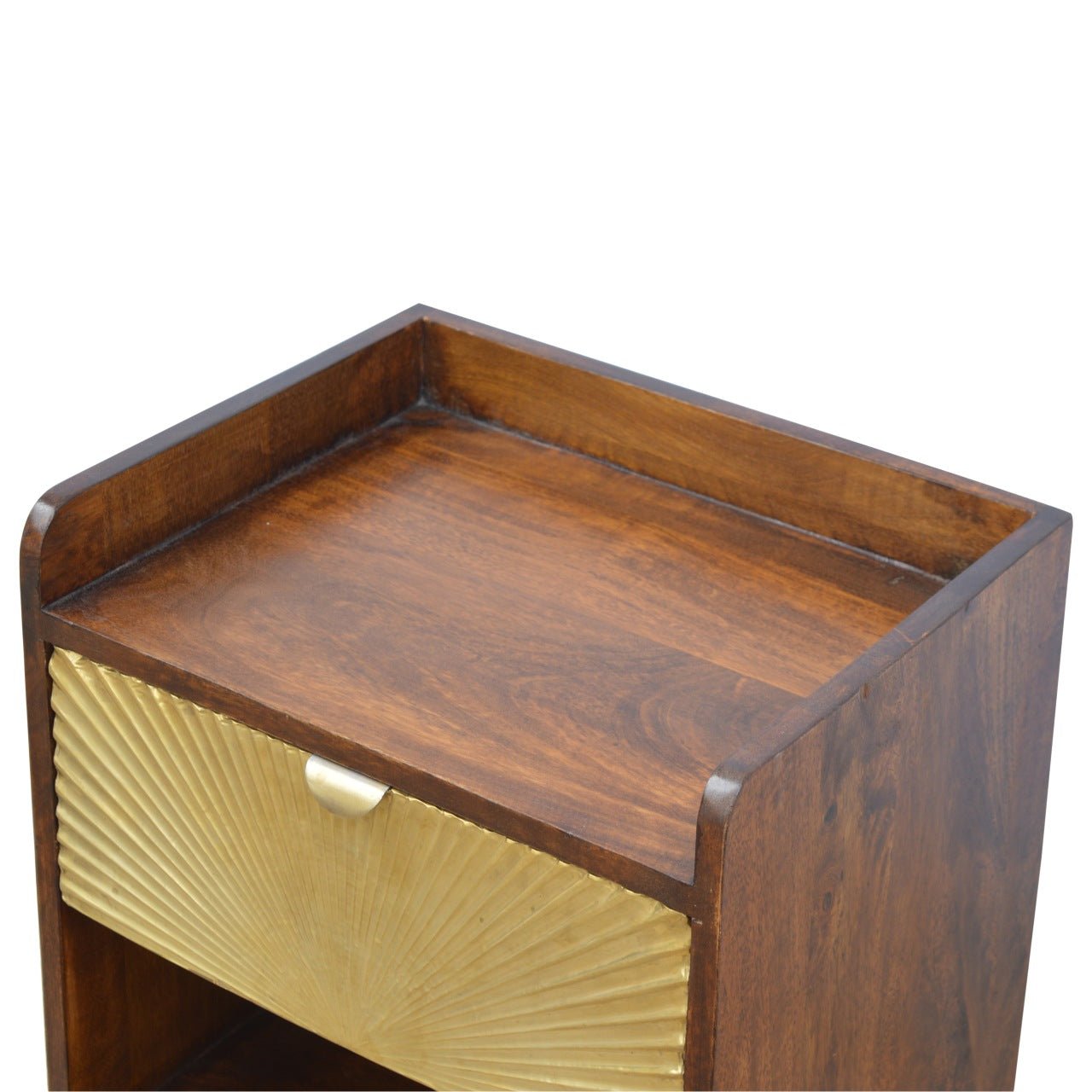 Manila Gold 1 Drawer Bedside - SILVIONIX