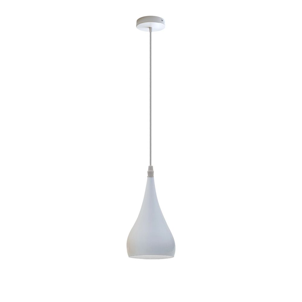 Metal E27 Teardrop Pendant Light Modern Industrial Hanging Light Fixture - SILVIONIX